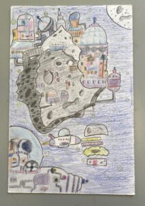 Atelier arts plastiques enfants de l ARCL a Robion : seances et creations des eleves
